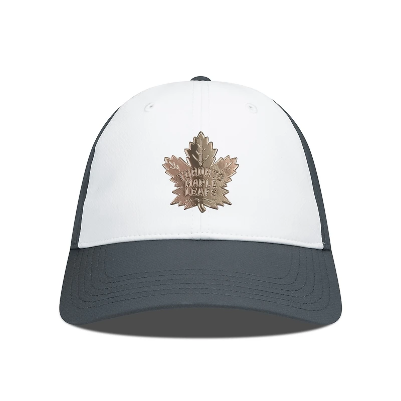 Men's Levelwear White/Charcoal Toronto Maple Leafs Endure Copper Insignia Adjustable Hat