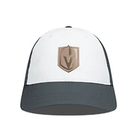 Men's Levelwear White/Charcoal Vegas Golden Knights Endure Copper Insignia Adjustable Hat