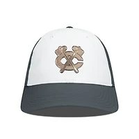 Men's Levelwear White/Charcoal Chicago Blackhawks Endure Copper Insignia Adjustable Hat
