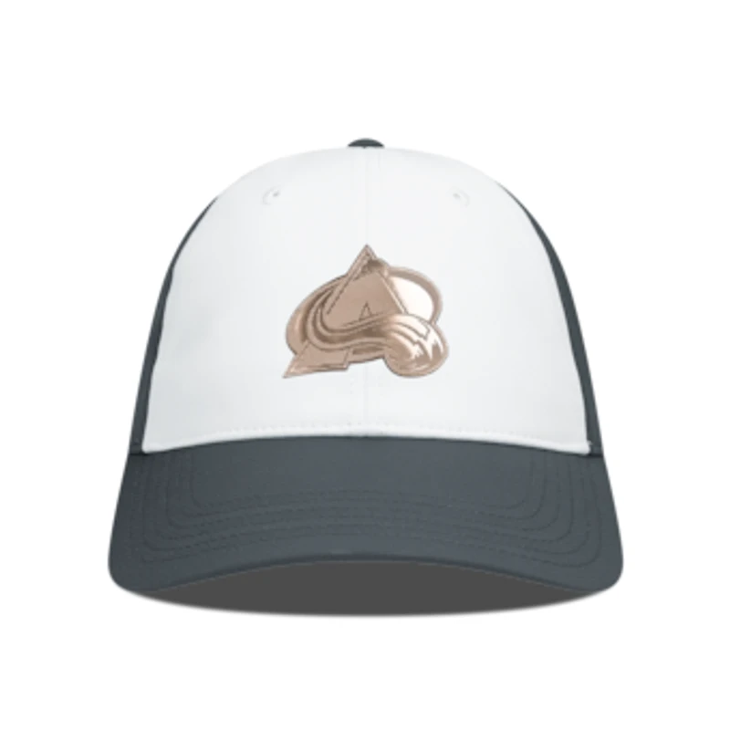 Men's Levelwear White/Charcoal Colorado Avalanche Endure Copper Insignia Adjustable Hat