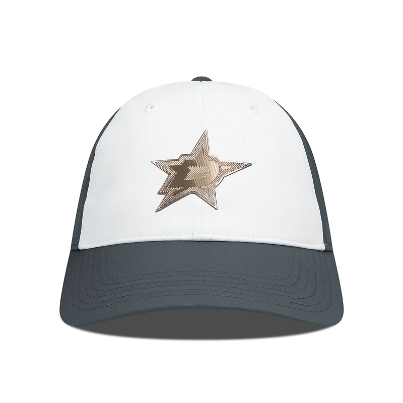 Men's Levelwear White/Charcoal Dallas Stars Endure Copper Insignia Adjustable Hat