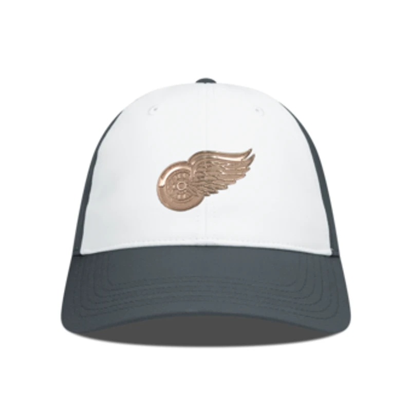 Men's Levelwear White/Charcoal Detroit Red Wings Endure Copper Insignia Adjustable Hat