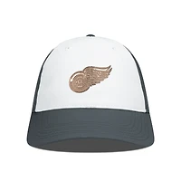 Men's Levelwear White/Charcoal Detroit Red Wings Endure Copper Insignia Adjustable Hat