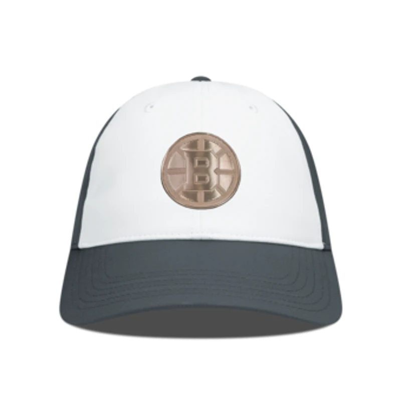 Men's Levelwear White/Charcoal Boston Bruins Endure Copper Insignia Adjustable Hat