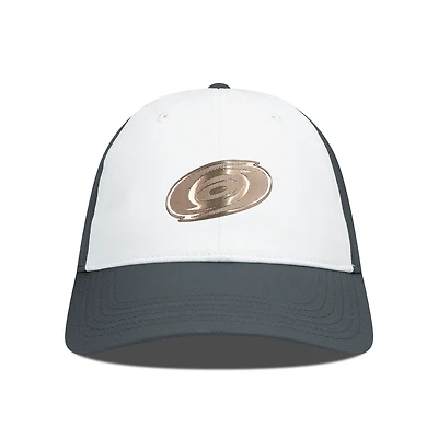 Men's Levelwear White/Charcoal Carolina Hurricanes Endure Copper Insignia Adjustable Hat