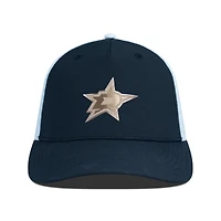 Men's Levelwear Black/White Dallas Stars Signal Copper Insignia Trucker Adjustable Hat