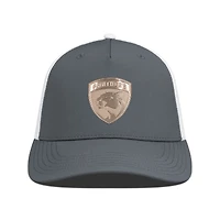 Men's Levelwear Charcoal/White Florida Panthers Signal Copper Insignia Trucker Adjustable Hat