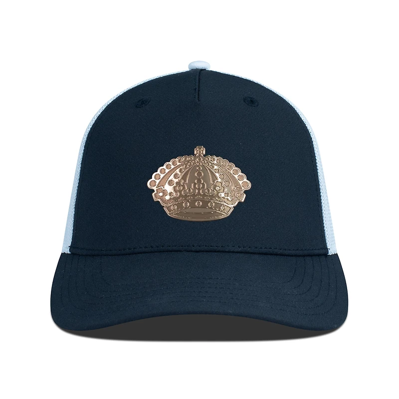Men's Levelwear Black/White Los Angeles Kings Signal Copper Insignia Trucker Adjustable Hat