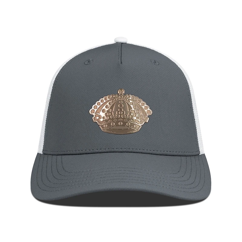 Men's Levelwear Charcoal/White Los Angeles Kings Signal Copper Insignia Trucker Adjustable Hat