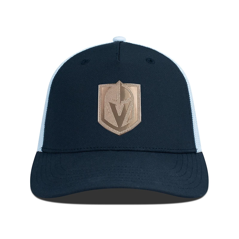 Men's Levelwear Black/White Vegas Golden Knights Signal Copper Insignia Trucker Adjustable Hat