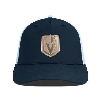 Men's Levelwear Black/White Vegas Golden Knights Signal Copper Insignia Trucker Adjustable Hat
