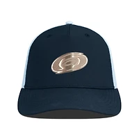 Men's Levelwear Black/White Carolina Hurricanes Signal Copper Insignia Trucker Adjustable Hat