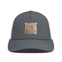 Men's Levelwear Charcoal/White New York Rangers Signal Copper Insignia Trucker Adjustable Hat