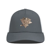 Men's Levelwear Charcoal/White Pittsburgh Penguins Signal Copper Insignia Trucker Adjustable Hat