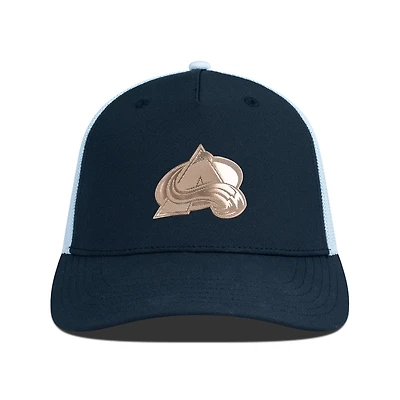 Men's Levelwear Black/White Colorado Avalanche Signal Copper Insignia Trucker Adjustable Hat