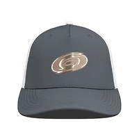 Men's Levelwear Charcoal/White Carolina Hurricanes Signal Copper Insignia Trucker Adjustable Hat