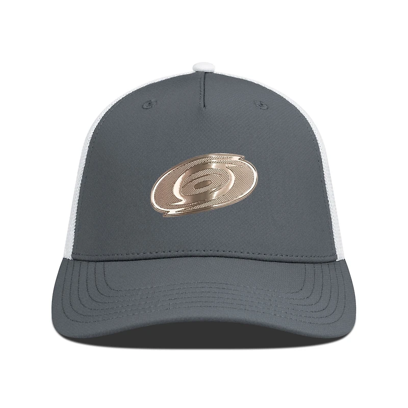 Men's Levelwear Charcoal/White Carolina Hurricanes Signal Copper Insignia Trucker Adjustable Hat