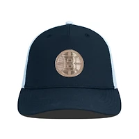 Men's Levelwear Black/White Boston Bruins Signal Copper Insignia Trucker Adjustable Hat
