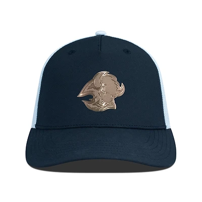 Men's Levelwear Black/White Buffalo Sabres Signal Copper Insignia Trucker Adjustable Hat