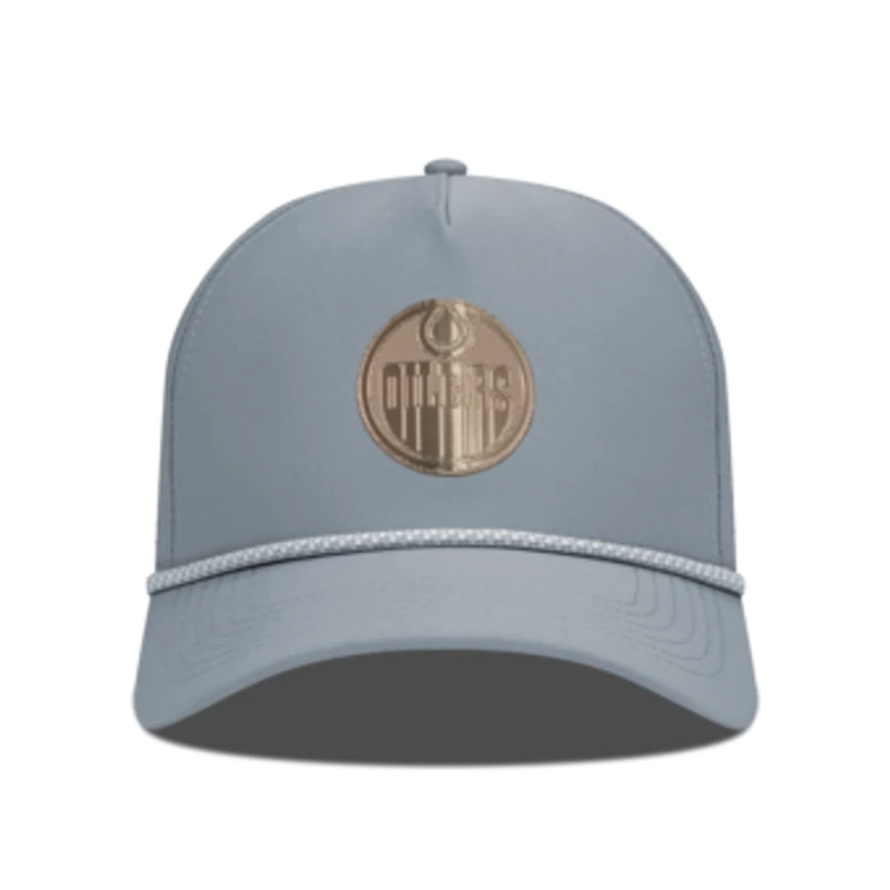 Men's Levelwear Gray Edmonton Oilers Gordon Copper Insignia Vented Adjustable Hat