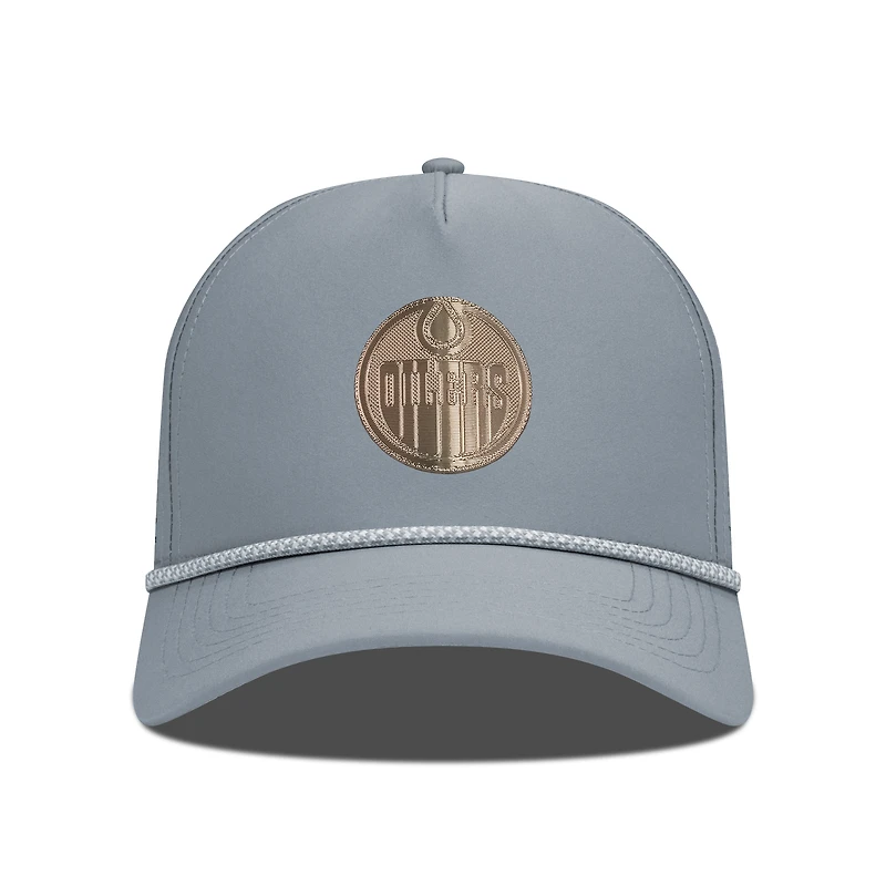 Men's Levelwear Gray Edmonton Oilers Gordon Copper Insignia Vented Adjustable Hat
