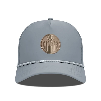 Men's Levelwear Gray Edmonton Oilers Gordon Copper Insignia Vented Adjustable Hat