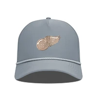 Men's Levelwear Gray Detroit Red Wings Gordon Copper Insignia Vented Adjustable Hat