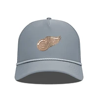 Men's Levelwear Gray Detroit Red Wings Gordon Copper Insignia Vented Adjustable Hat