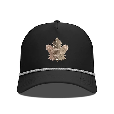 Men's Levelwear Black Toronto Maple Leafs Gordon Copper Insignia Vented Adjustable Hat