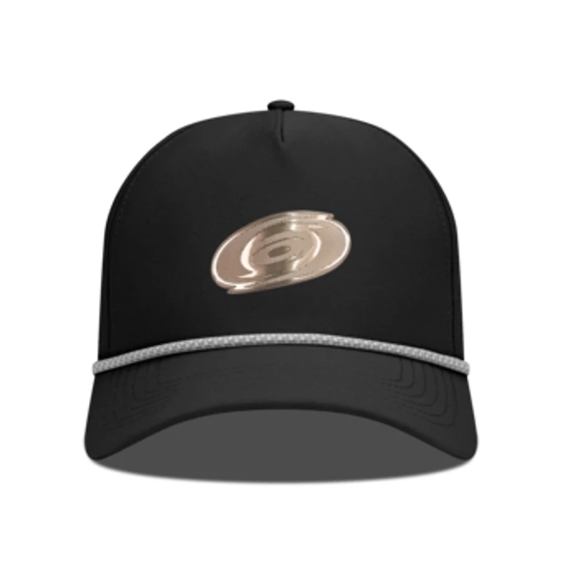 Men's Levelwear Black Carolina Hurricanes Gordon Copper Insignia Vented Adjustable Hat