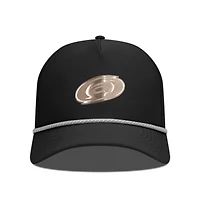 Men's Levelwear Black Carolina Hurricanes Gordon Copper Insignia Vented Adjustable Hat