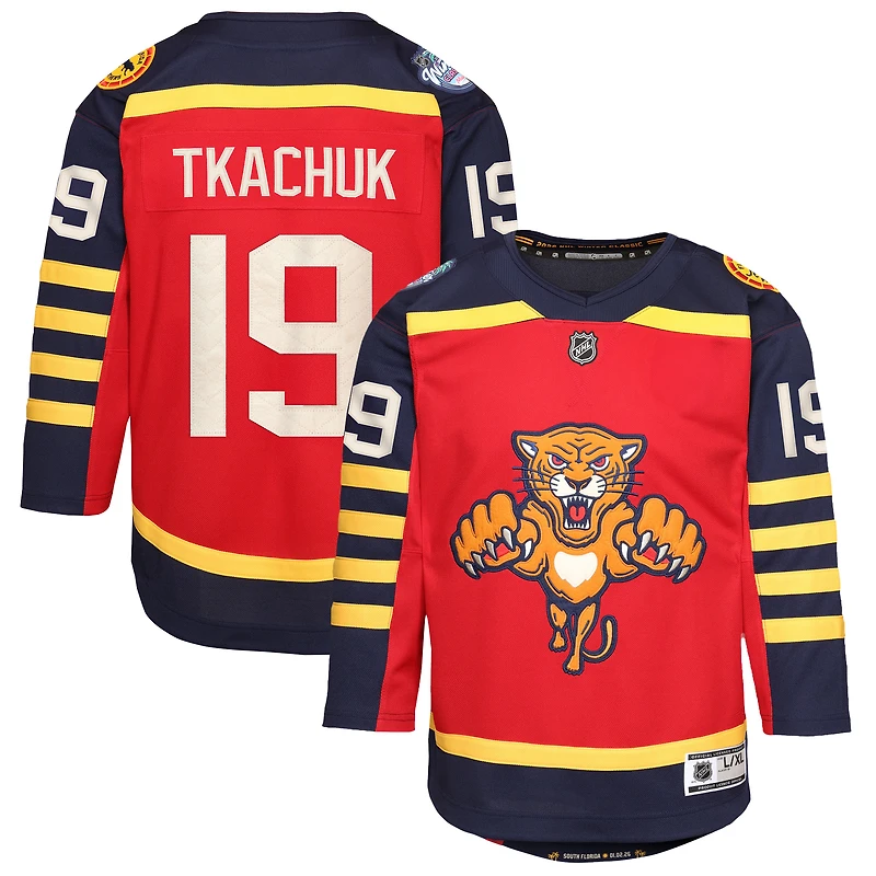 Youth Outerstuff Matthew Tkachuk Red Florida Panthers 2026 NHL Winter Classic Premier Jersey
