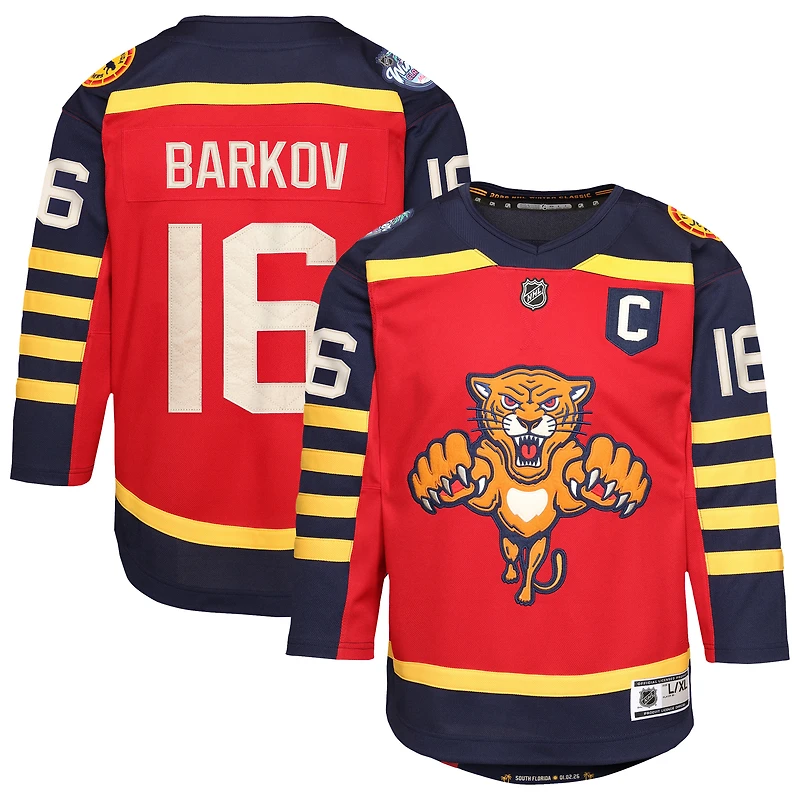 Youth Outerstuff Aleksander Barkov Red Florida Panthers 2026 NHL Winter Classic Premier Jersey