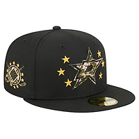 Men's New Era  Black Dallas Stars Military Appreciation Digital Camo Stars 59FIFTY Fitted Hat