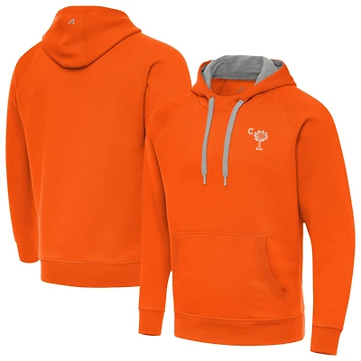 Men's Antigua  Orange Clemson Tigers Palmetto Series Victory Pullover Hoodie