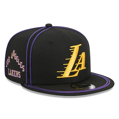 Men's New Era Black Los Angeles Lakers 2025/26 City Edition Alternate 9FIFTY Snapback Hat