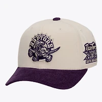 Men's Mitchell & Ness  Cream Toronto Raptors Two-Tone Pro-Crown Adjustable Hat