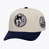 Men's Mitchell & Ness  Cream Minnesota Timberwolves Two-Tone Pro-Crown Adjustable Hat
