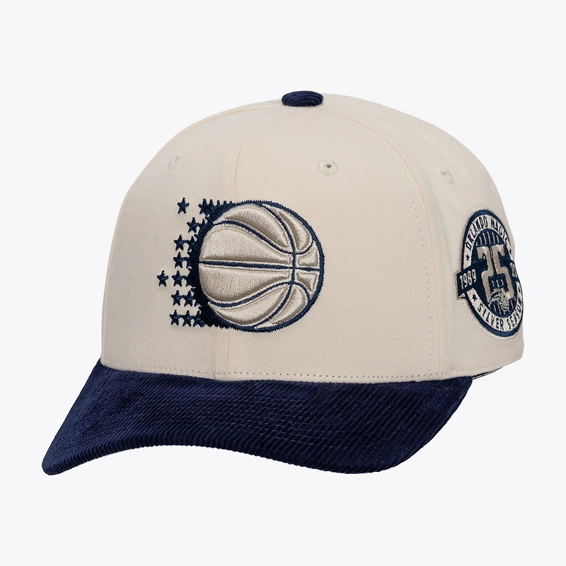Men's Mitchell & Ness  Cream Orlando Magic Two-Tone Pro-Crown Adjustable Hat