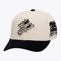 Men's Mitchell & Ness  Cream San Antonio Spurs Two-Tone Pro-Crown Adjustable Hat