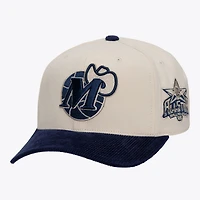 Men's Mitchell & Ness  Cream Dallas Mavericks Two-Tone Pro-Crown Adjustable Hat