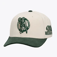 Men's Mitchell & Ness  Cream Boston Celtics Two-Tone Pro-Crown Adjustable Hat