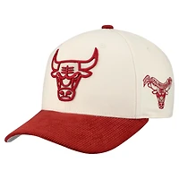Men's Mitchell & Ness Cream/Red Chicago Bulls Two-Tone Pro-Crown Adjustable Hat