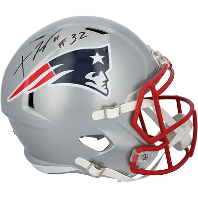 TreVeyon Henderson New England Patriots Autographed Riddell Speed Replica Helmet