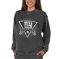 Women's Concepts Sport Charcoal New York Giants Boxy Mist French Terry Long Sleeve Top