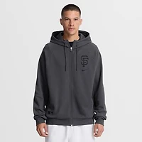 Men's Nike Anthracite San Francisco Giants Authentic Collection Player Raglan Dri-FIT Full-Zip Hoodie