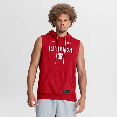 Men's Nike Red Philadelphia Phillies Authentic Collection Standard Issue Dri-FIT Sleeveless Hoodie