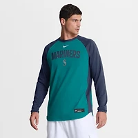 Men's Nike Teal Seattle Mariners Authentic Collection Raglan Dri-FIT Sweatshirt