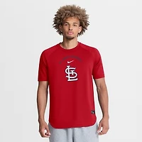 Men's Nike Red St. Louis Cardinals Authentic Collection Batting Practice Pre-Game Raglan Dri-FIT Top