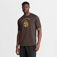 Men's Nike Brown San Diego Padres Authentic Collection Batting Practice Pre-Game Raglan Dri-FIT Top
